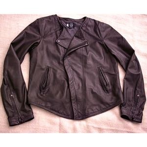Volcom Stone Row Moto Black Leather Jacket